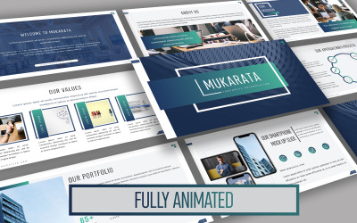 Mukarata Modern vállalati bemutató PowerPoint sablon