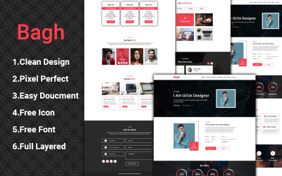 Bagh One Page PSD Template