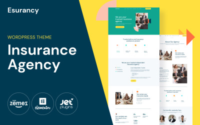 Esurancy - WordPress-temat för försäkringsbyråns tjänster