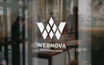 Plantilla de logotipo de letra W de Webnova