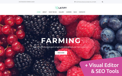 Responsywny szablon Moto CMS 3 Latify - Private Farm Moto CMS 3 Template #114811