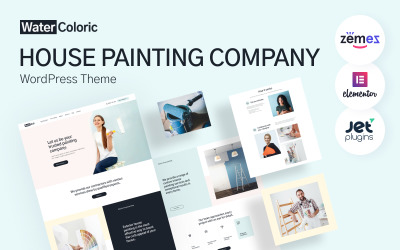WaterColoric - WordPress-tema för husmålningsföretag