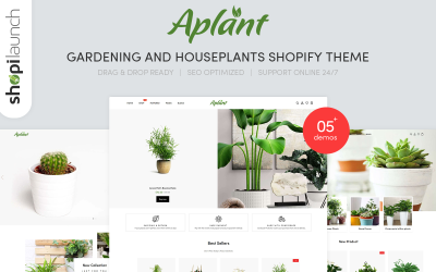 Aplant - Tema Shopify de Jardinagem e Plantas de Casa