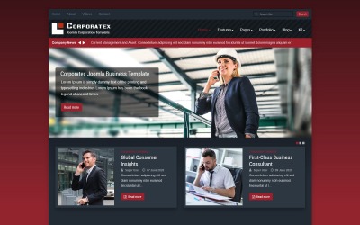 "Corporatex Business-Corporation" Responsive Joomla Template №115073