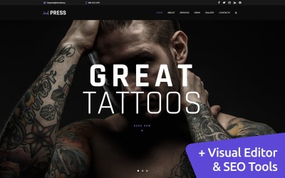 InkPress - modelo de salão de tatuagem Moto CMS 3