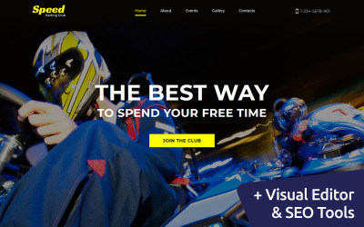 Karting Club Templates Moto CMS 3 №115077