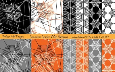 Seamless Spider Web Pattern