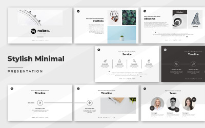 Stylowy minimalistyczny szablon PowerPoint
