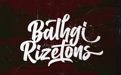 Balhgi Rizetons - Bold Cursive Font