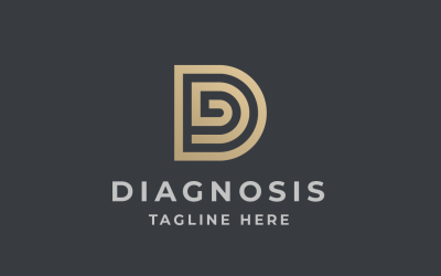 Diagnosebuchstabe D Logo-Vorlage