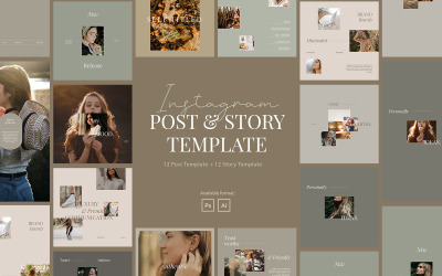 Minimalist Beauty Instagram Template for Social Media