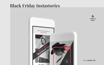 Modelo de mídia social do Black Friday Sale Instagram Kit