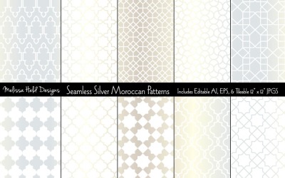 Stříbrný marocký vzor bezešvé