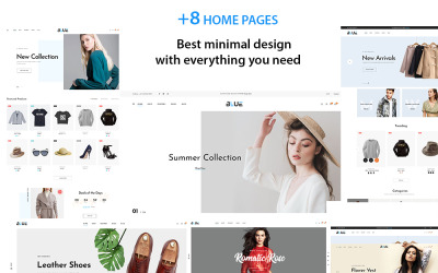 Kék divatáruház Shopify téma