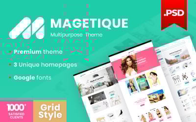 Magetique - Plantilla PSD multipropósito totalmente receptiva