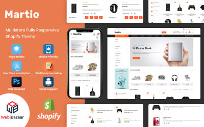 Martio - мінімальна та сучасна тема MultiStore Shopify