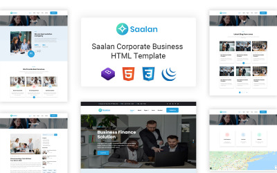 Saalan - modelo de site de negócios corporativos multifuncionais responsivo