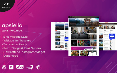 Apsiella - Für Blogger & Reisende WordPress Theme
