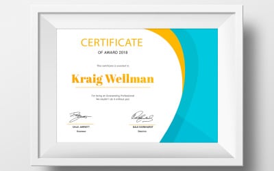 Award PSD Free Download Zertifikatvorlage