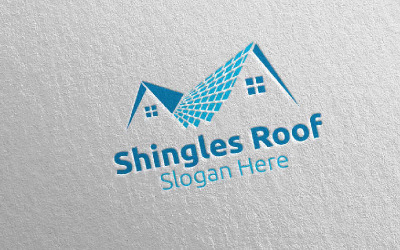 Immobilien Schindeln Dach 29 Logo Vorlage
