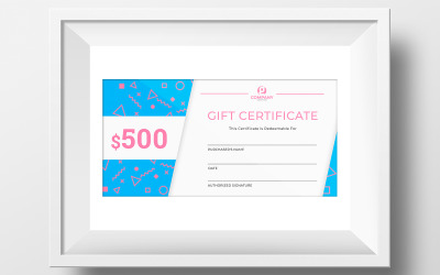 Modèle de certificat-cadeau PSD gratuit