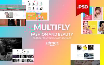 Multifly - PSD-Vorlage für den Mehrzweck-Online-Shop für Mode und Schönheit