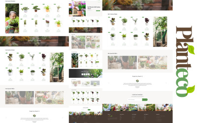 Responsywny szablon strony www Planteco - Bootstrap 4 Plant eCommerce HTML5 #115549