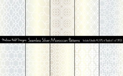 Silver Seamless Moroccan Pattern