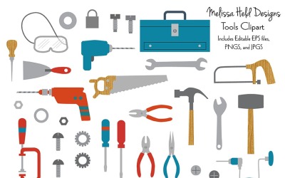 Tool and Hardware Vector Clipart Illustration 115524