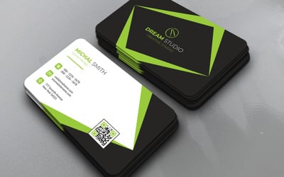 Modern Dark Business Card - Kurumsal Kimlik Şablonu