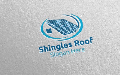 Real estate Shingles Roofing 25 Logo Template