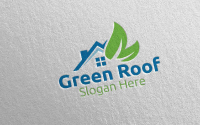 Inmobiliaria Green Roofing 48 Logo Template