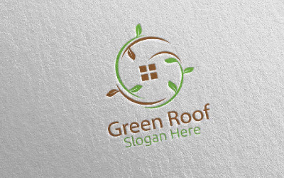 Inmobiliaria Green Roofing 49 Logo Template