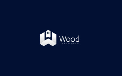 Modèle de logo de lettre w+i immobilier