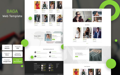 Baga - Store Material PSD Template