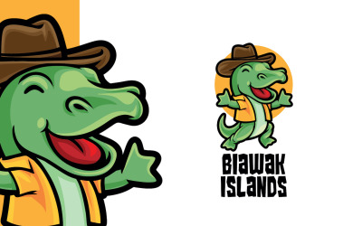 Biawak Dragon Island Tur Logo Şablonu