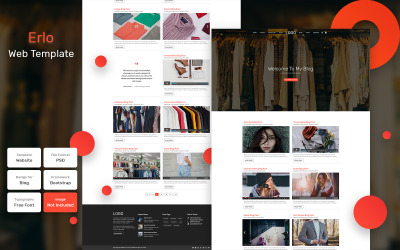 Erlo - Blogmateriaal PSD-sjabloon