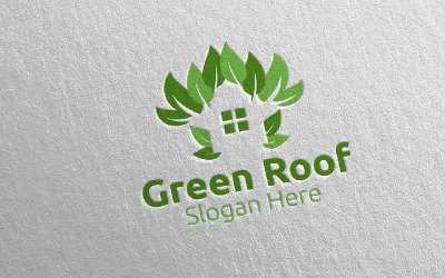 Inmobiliaria Green Roofing 57 Logo Template