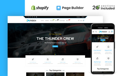 Тема Shopify для магазина игр Ridex