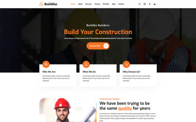 "BuildGo" modèle de page d'atterrissage Bootstrap #115958