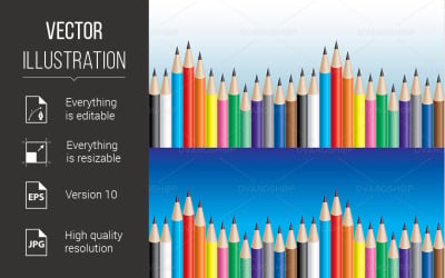Color pencils - Vector Image