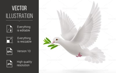 Fly dove - Vector Image