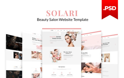 HTML5 PSD шаблон для салона красоты Solari