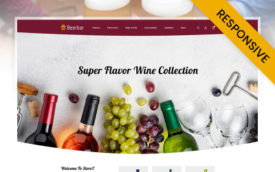 Reszponzív Beerbar - Wine Store PrestaShop sablon 115956