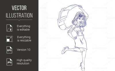 Business Woman - Vector Image