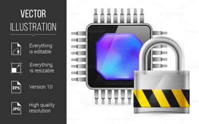 Chip and Key - Vector Image
