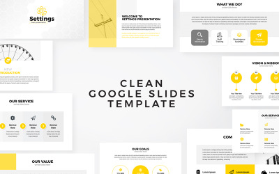 Einstellungen - Minimale moderne Geschäftspräsentation Google Slides