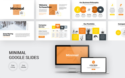 Minimale saubere Präsentation Google Slides