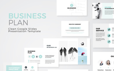 Moderner Businessplan Google Slides