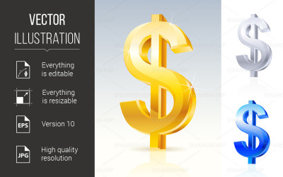 Abstract Dollar Sign - Vector Image